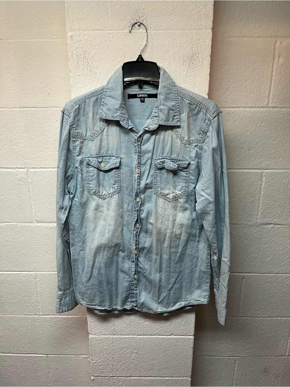 Carbon Light Blue Denim Button-Up Shirt